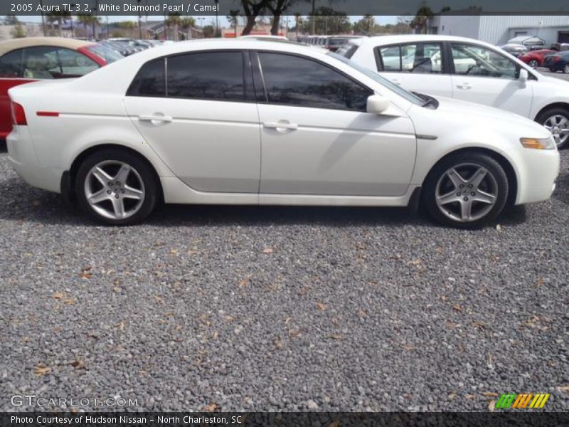 White Diamond Pearl / Camel 2005 Acura TL 3.2