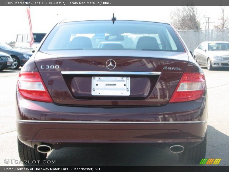 Barolo Red Metallic / Black 2009 Mercedes-Benz C 300 4Matic