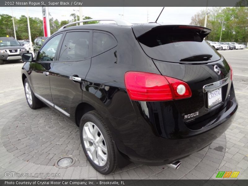 Super Black / Gray 2012 Nissan Rogue SL