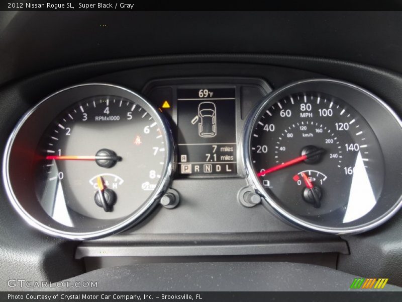 Super Black / Gray 2012 Nissan Rogue SL