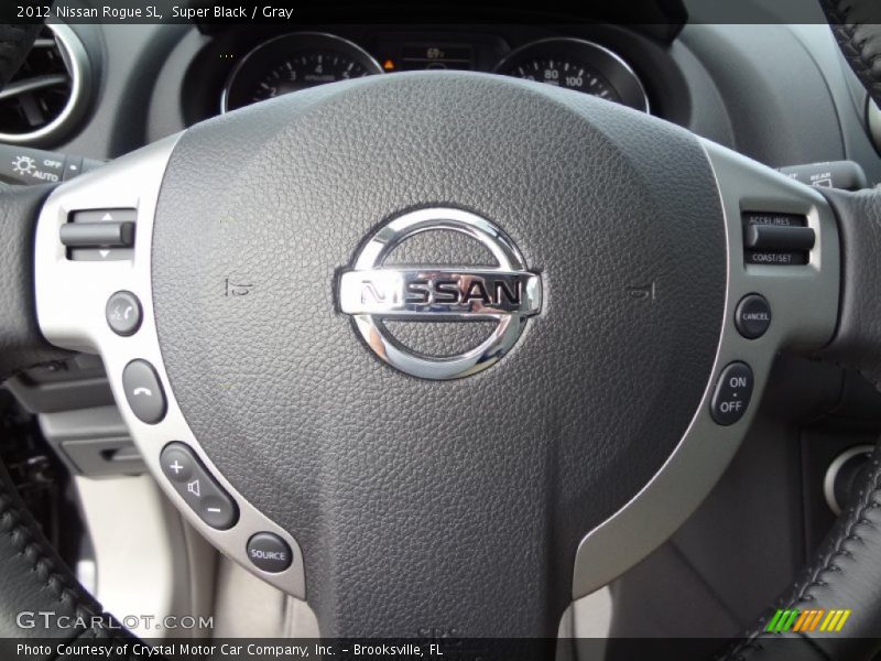 Super Black / Gray 2012 Nissan Rogue SL