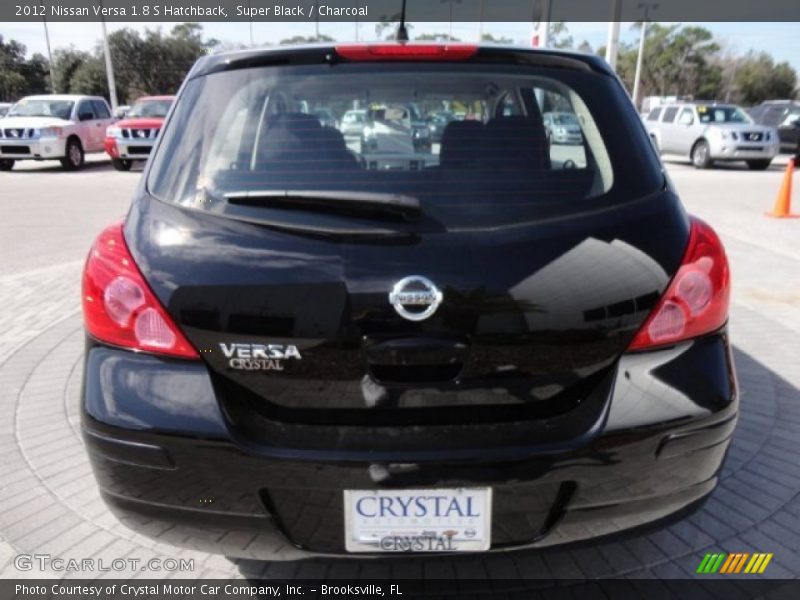 Super Black / Charcoal 2012 Nissan Versa 1.8 S Hatchback