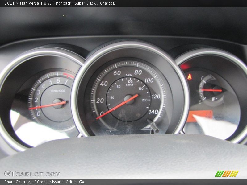 Super Black / Charcoal 2011 Nissan Versa 1.8 SL Hatchback