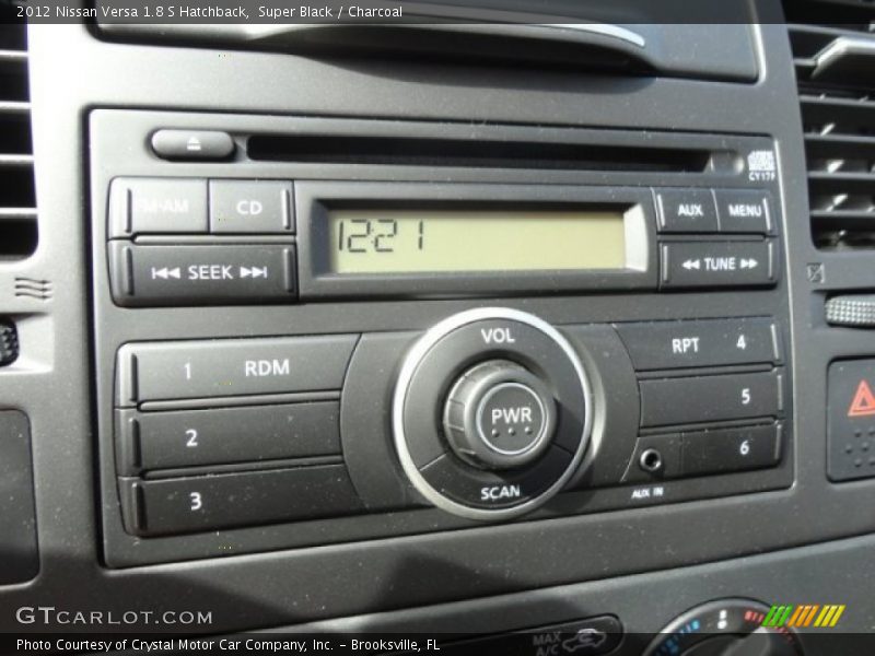 Super Black / Charcoal 2012 Nissan Versa 1.8 S Hatchback