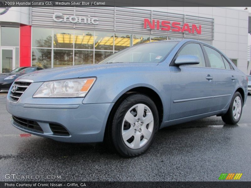 Medium Silver Blue / Camel 2009 Hyundai Sonata GLS