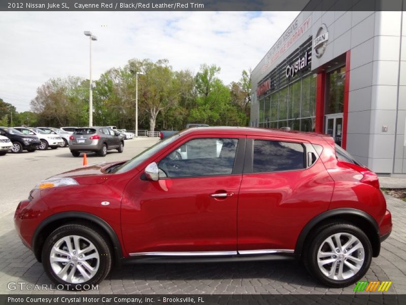 Cayenne Red / Black/Red Leather/Red Trim 2012 Nissan Juke SL