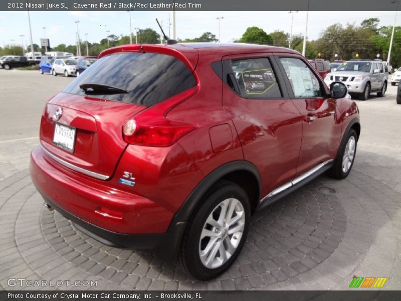 Cayenne Red / Black/Red Leather/Red Trim 2012 Nissan Juke SL