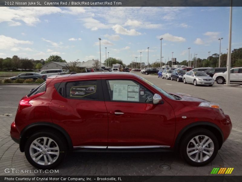 Cayenne Red / Black/Red Leather/Red Trim 2012 Nissan Juke SL