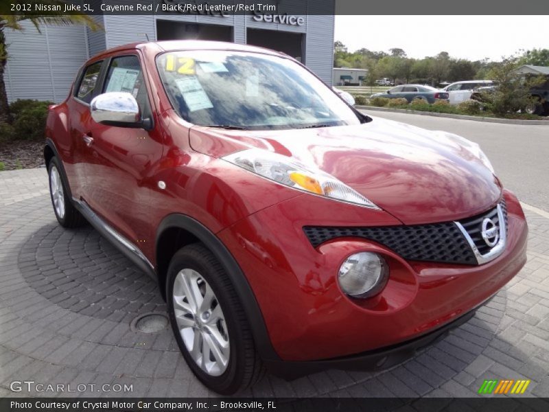 Cayenne Red / Black/Red Leather/Red Trim 2012 Nissan Juke SL