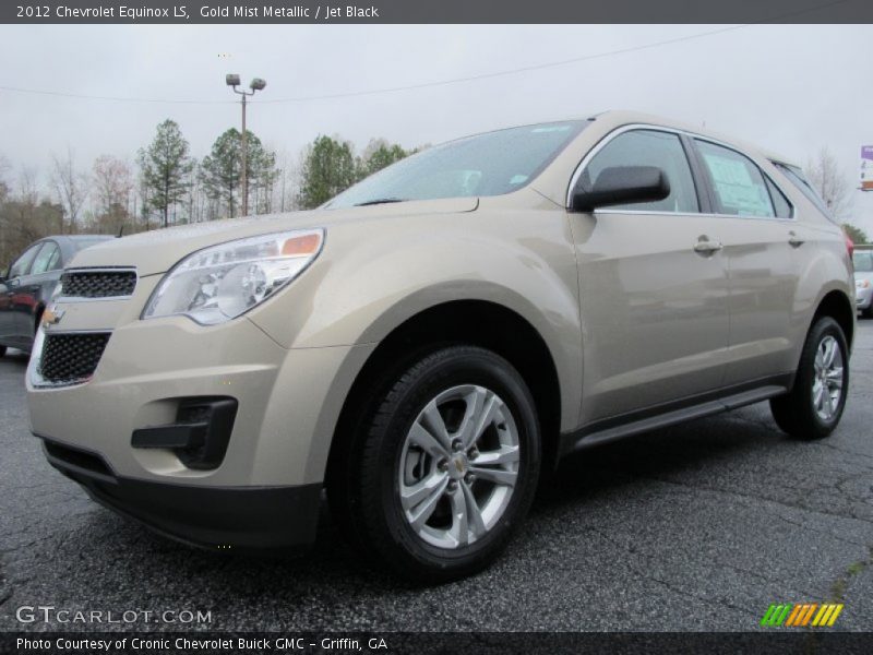 Gold Mist Metallic / Jet Black 2012 Chevrolet Equinox LS