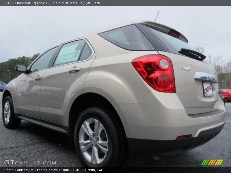 Gold Mist Metallic / Jet Black 2012 Chevrolet Equinox LS