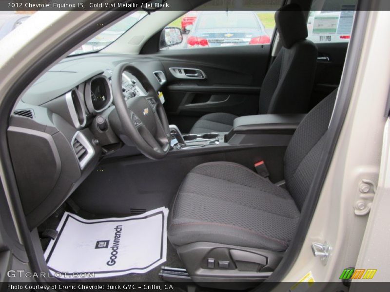 Gold Mist Metallic / Jet Black 2012 Chevrolet Equinox LS