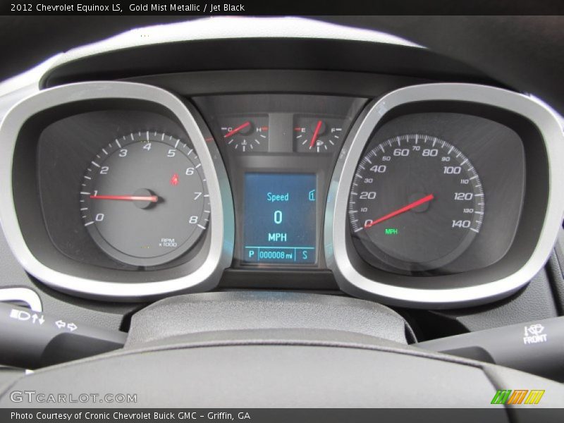 Gold Mist Metallic / Jet Black 2012 Chevrolet Equinox LS