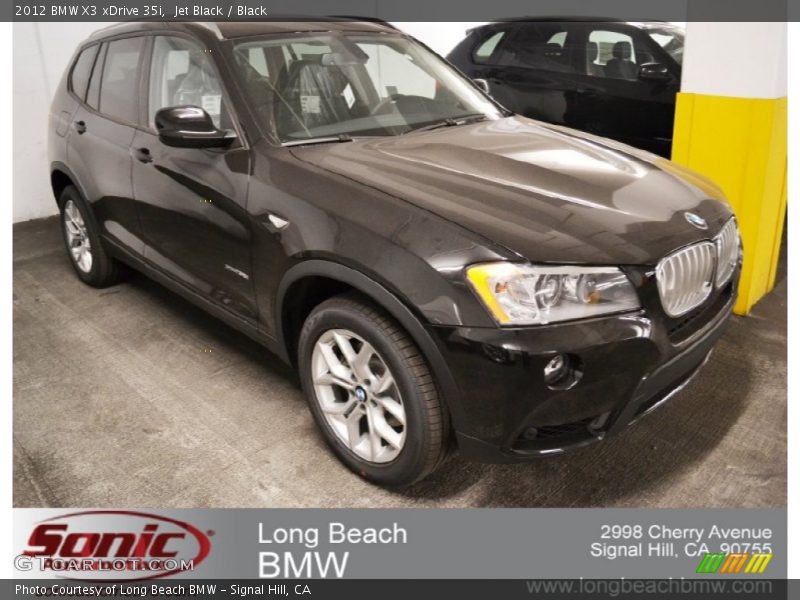 Jet Black / Black 2012 BMW X3 xDrive 35i