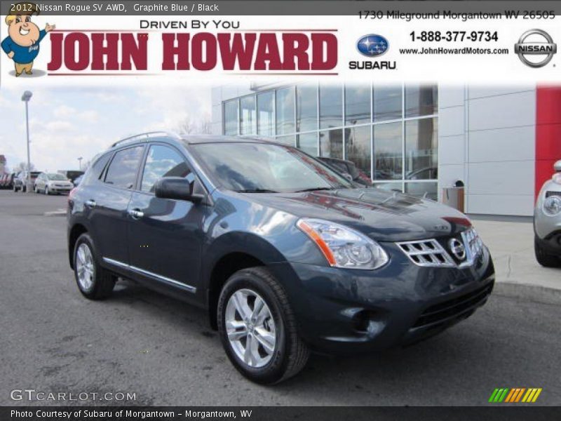 Graphite Blue / Black 2012 Nissan Rogue SV AWD