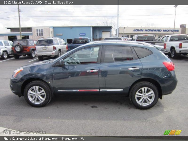 Graphite Blue / Black 2012 Nissan Rogue SV AWD