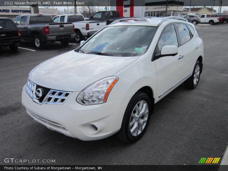 Pearl White / Black 2012 Nissan Rogue SL AWD