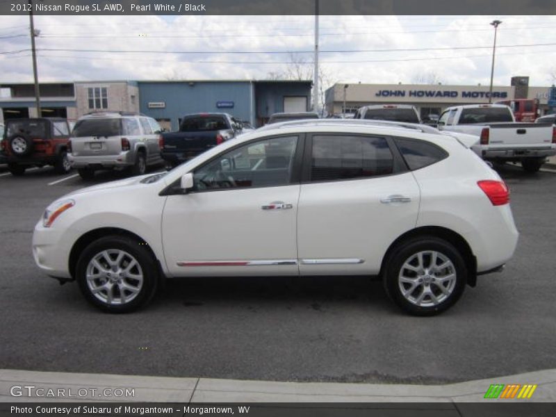 Pearl White / Black 2012 Nissan Rogue SL AWD