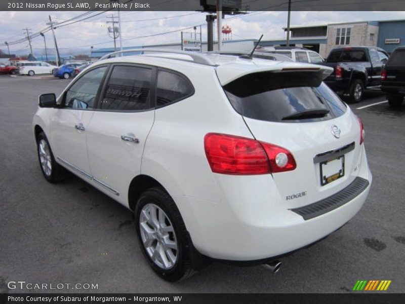 Pearl White / Black 2012 Nissan Rogue SL AWD