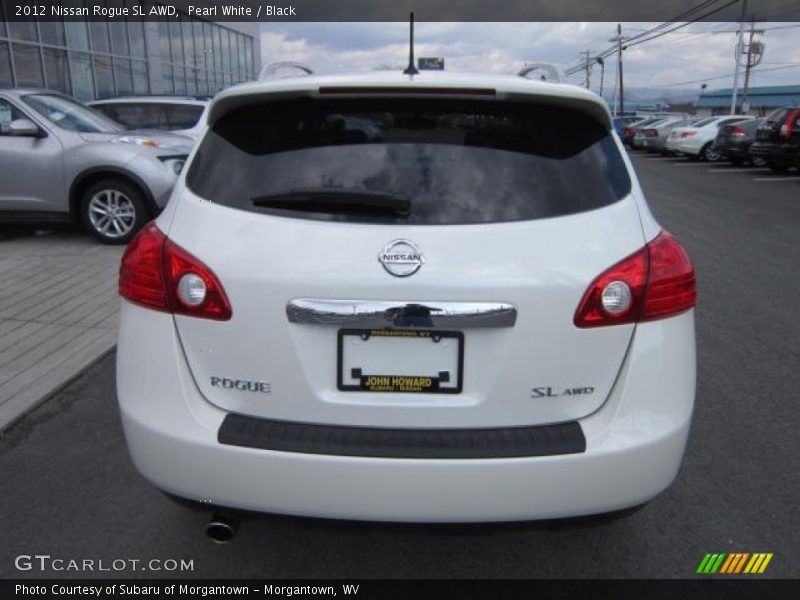 Pearl White / Black 2012 Nissan Rogue SL AWD
