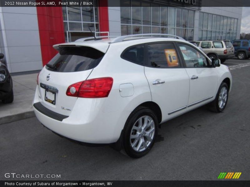Pearl White / Black 2012 Nissan Rogue SL AWD