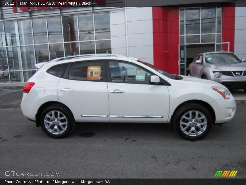 Pearl White / Black 2012 Nissan Rogue SL AWD