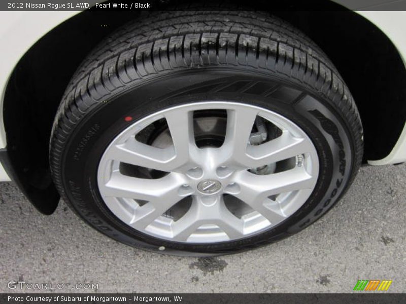 Pearl White / Black 2012 Nissan Rogue SL AWD