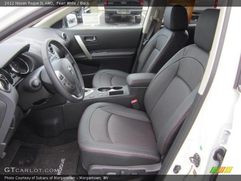 Pearl White / Black 2012 Nissan Rogue SL AWD