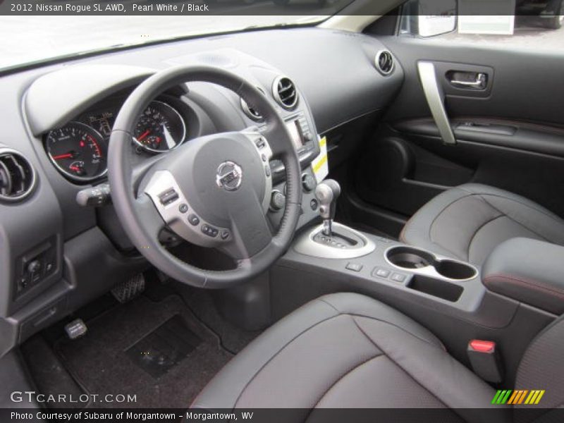 Pearl White / Black 2012 Nissan Rogue SL AWD