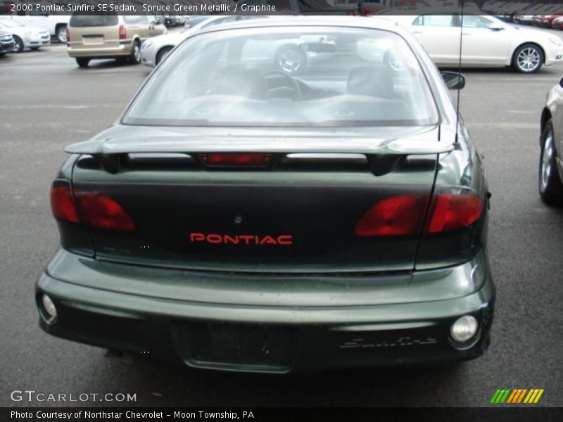 Spruce Green Metallic / Graphite 2000 Pontiac Sunfire SE Sedan