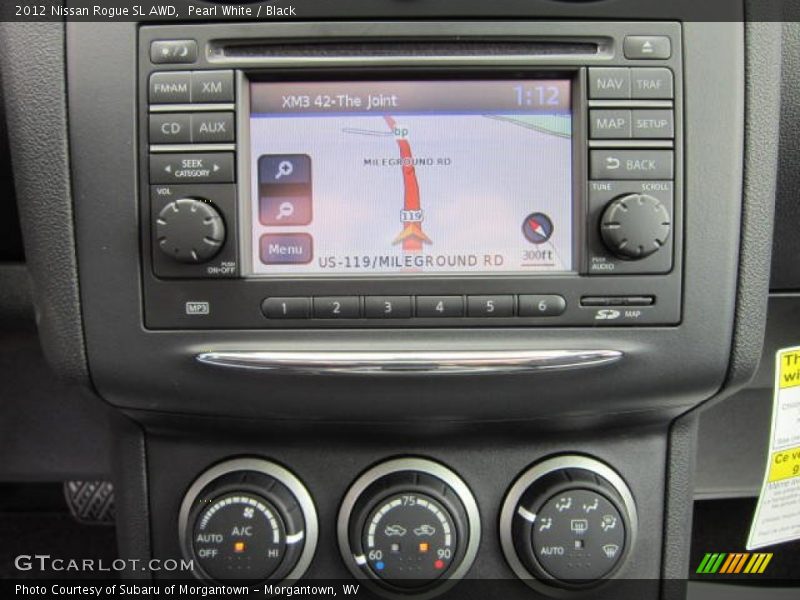 Pearl White / Black 2012 Nissan Rogue SL AWD