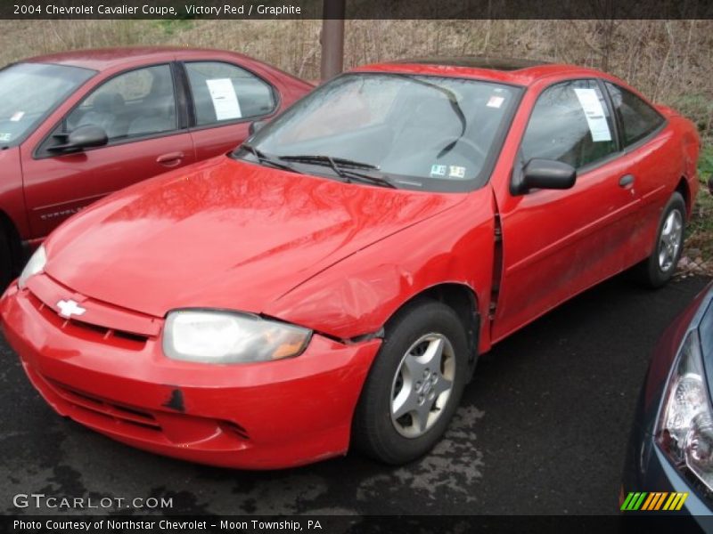 Victory Red / Graphite 2004 Chevrolet Cavalier Coupe