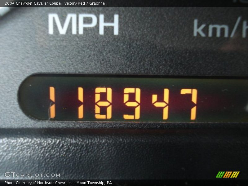 Victory Red / Graphite 2004 Chevrolet Cavalier Coupe