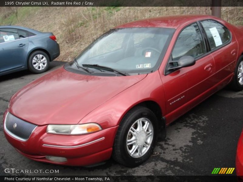 Radiant Fire Red / Gray 1995 Chrysler Cirrus LXi