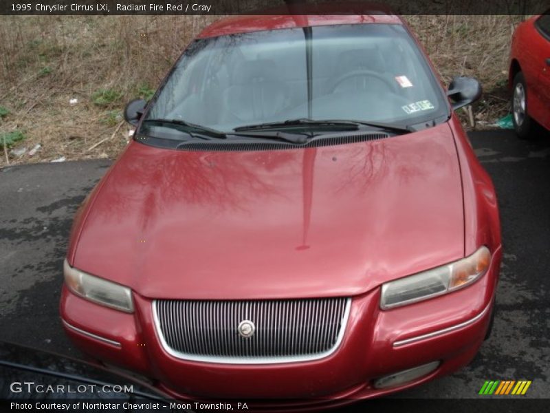 Radiant Fire Red / Gray 1995 Chrysler Cirrus LXi