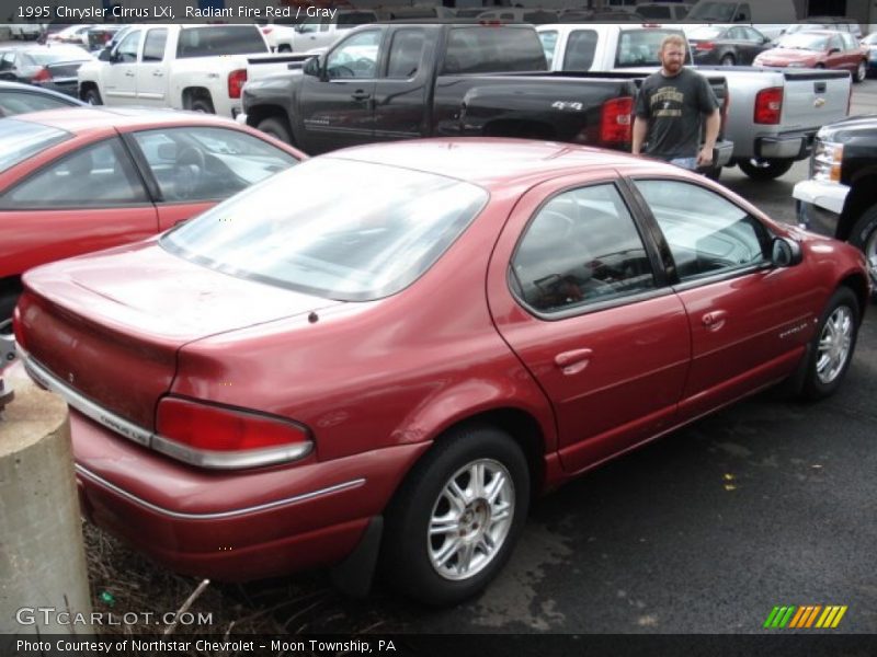 Radiant Fire Red / Gray 1995 Chrysler Cirrus LXi