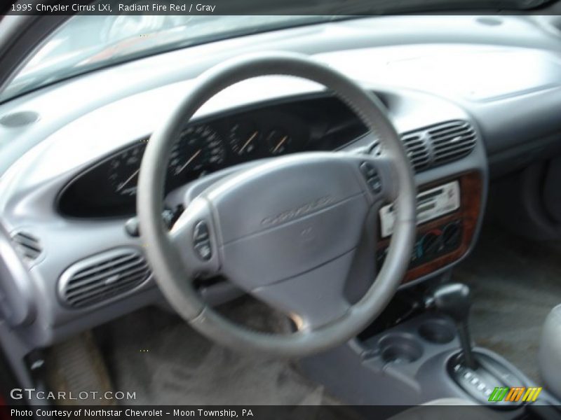 Radiant Fire Red / Gray 1995 Chrysler Cirrus LXi