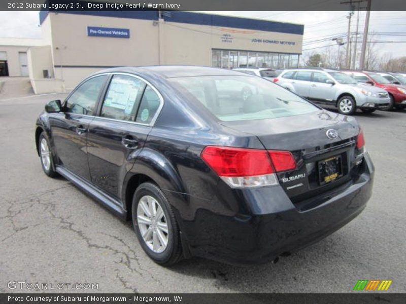 Deep Indigo Pearl / Warm Ivory 2012 Subaru Legacy 2.5i