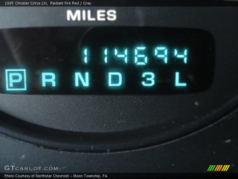 Radiant Fire Red / Gray 1995 Chrysler Cirrus LXi