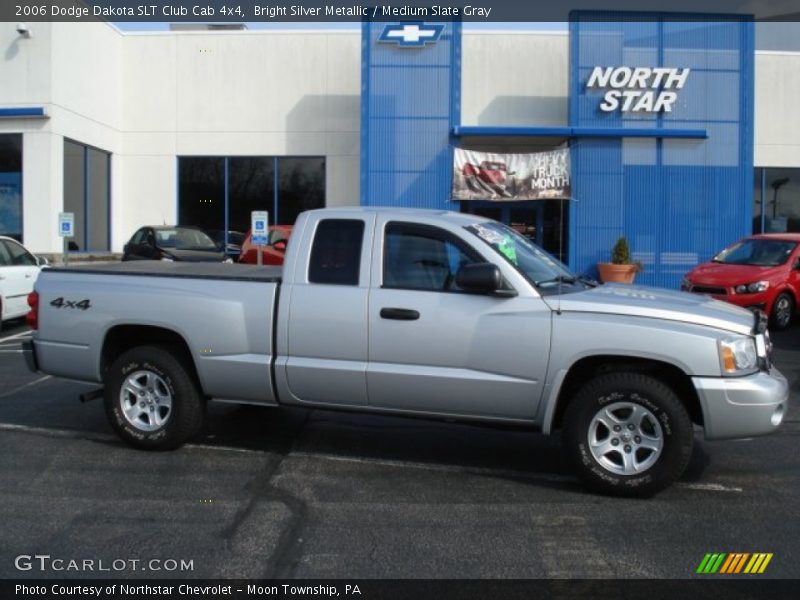 Bright Silver Metallic / Medium Slate Gray 2006 Dodge Dakota SLT Club Cab 4x4