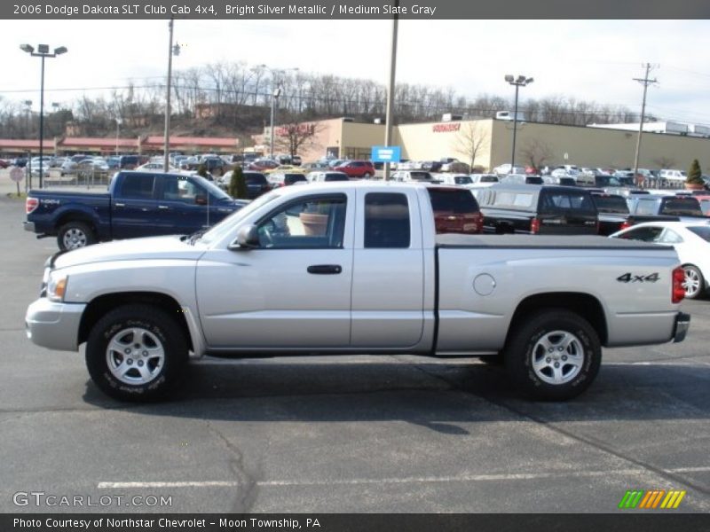 Bright Silver Metallic / Medium Slate Gray 2006 Dodge Dakota SLT Club Cab 4x4
