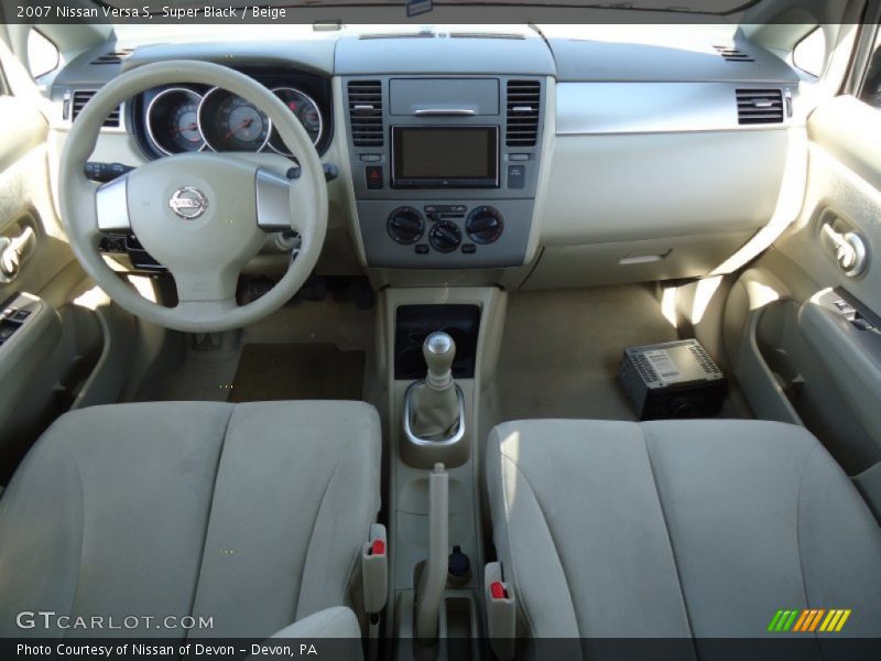 Super Black / Beige 2007 Nissan Versa S