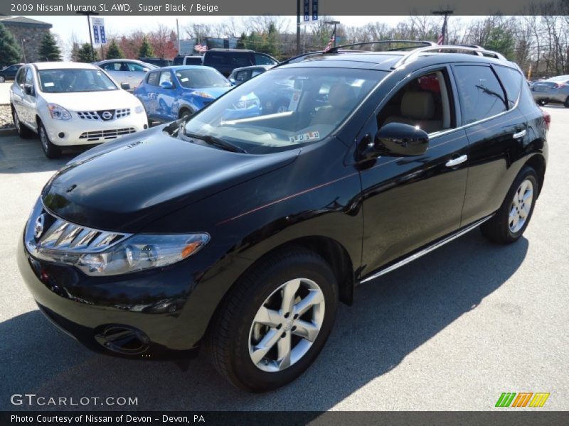 Super Black / Beige 2009 Nissan Murano SL AWD