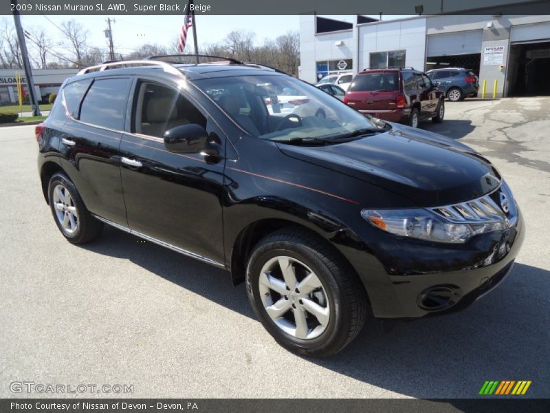 Super Black / Beige 2009 Nissan Murano SL AWD