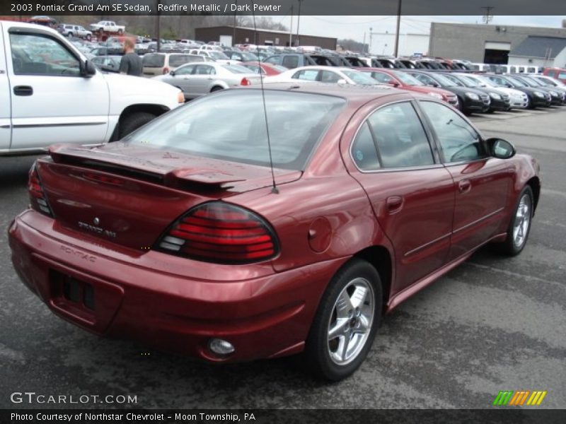 Redfire Metallic / Dark Pewter 2003 Pontiac Grand Am SE Sedan