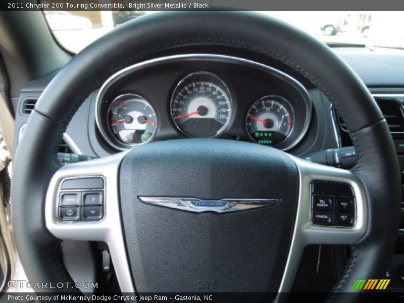 Bright Silver Metallic / Black 2011 Chrysler 200 Touring Convertible