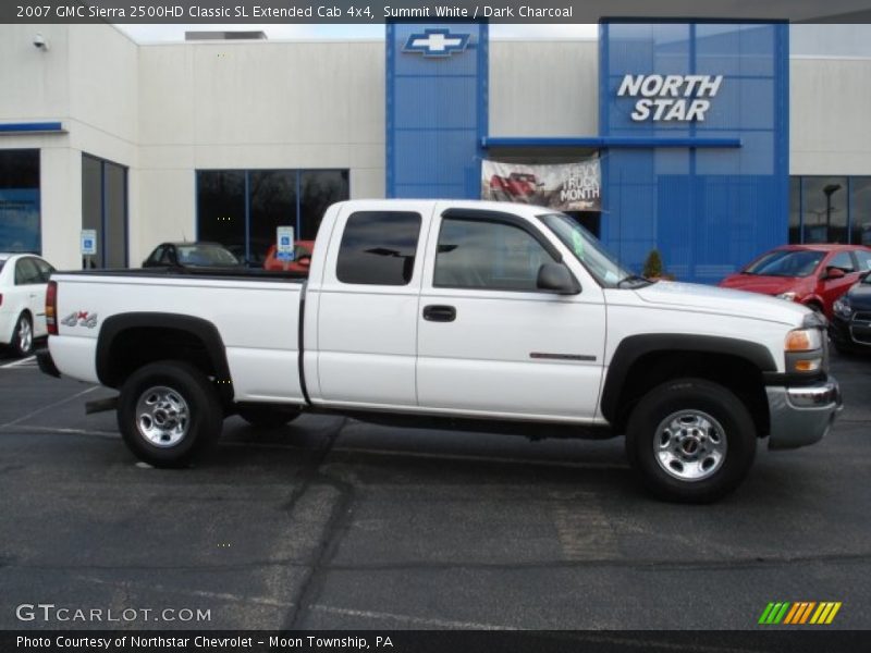 Summit White / Dark Charcoal 2007 GMC Sierra 2500HD Classic SL Extended Cab 4x4