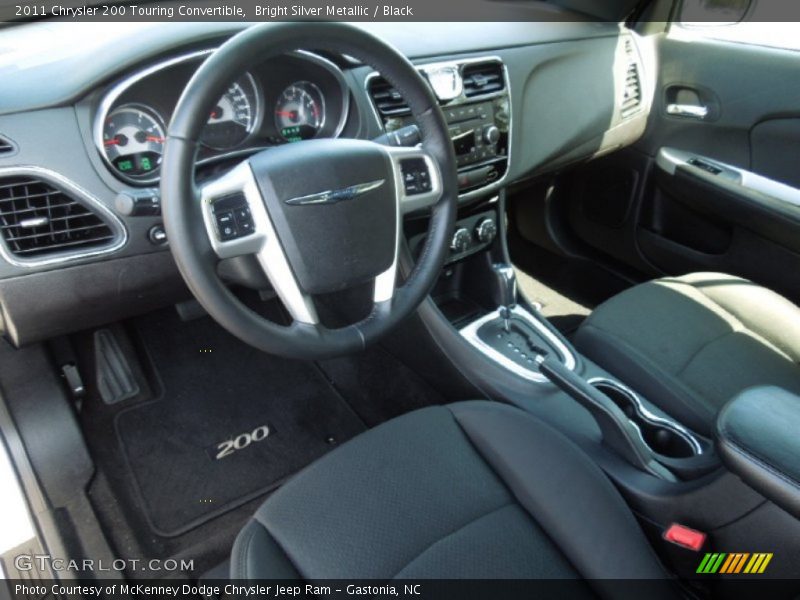 Bright Silver Metallic / Black 2011 Chrysler 200 Touring Convertible