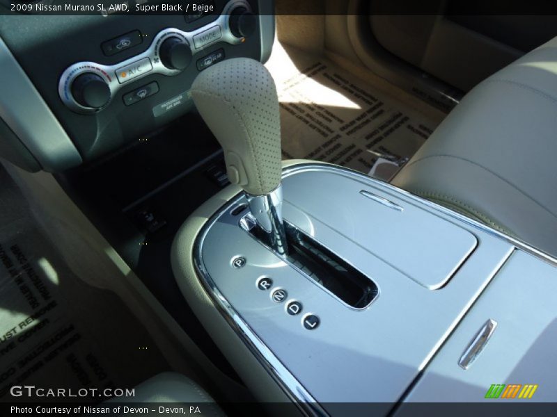 Super Black / Beige 2009 Nissan Murano SL AWD