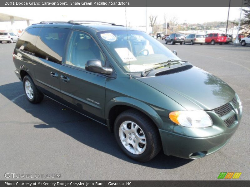 Shale Green Metallic / Sandstone 2001 Dodge Grand Caravan Sport